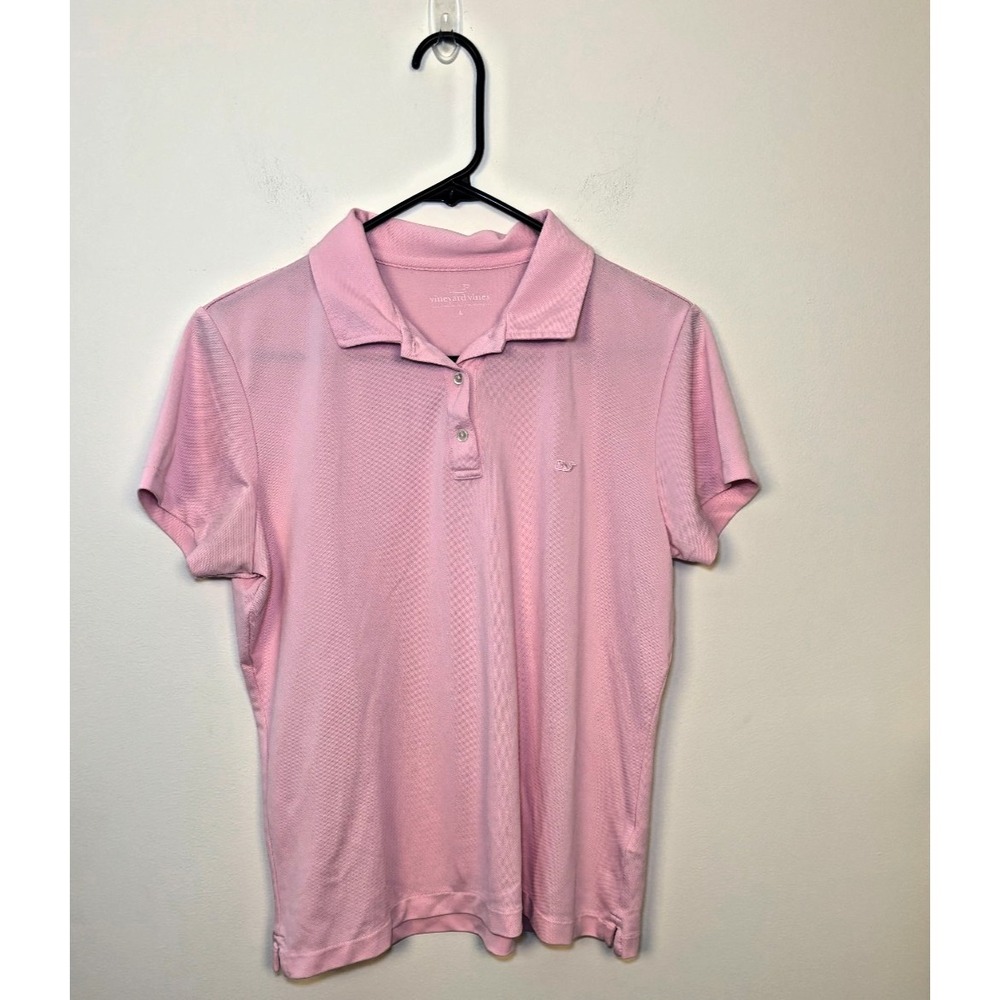 Vinyard Vines Pink Polo Women's Size Large Preppy